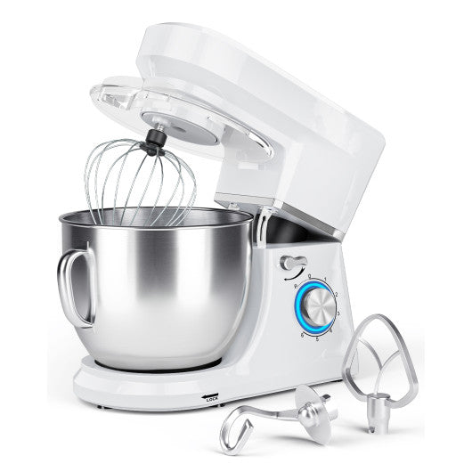 7.5 Qt Tilt-Head Stand Mixer with Dough Hook-White