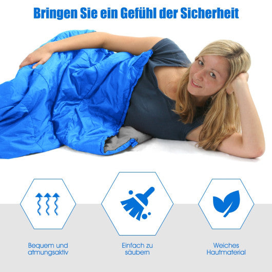 2 Person Waterproof Sleeping Bag with 2 Pillows-Blue