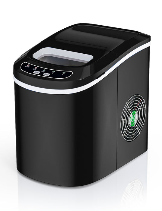 Mini Portable Compact Electric Ice Maker Machine-Black