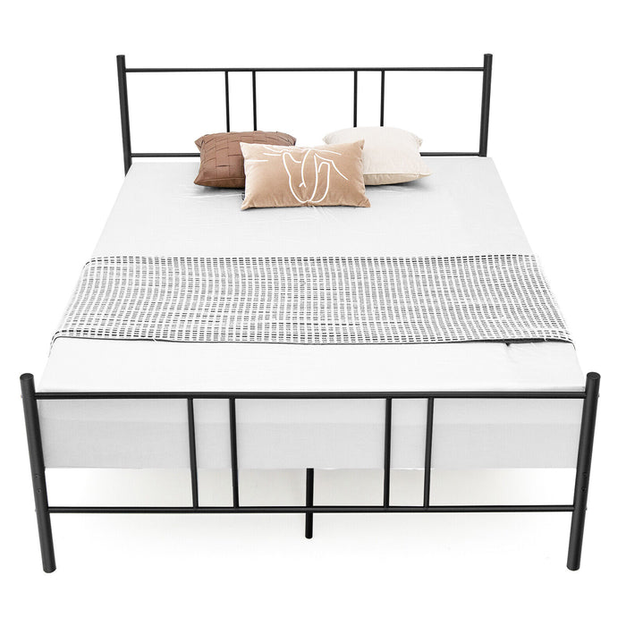 Full/Queen Size Platform Bed Frame with High Headboard-Queen Size