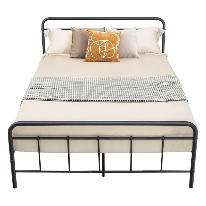 Heavy Duty Metal Platform Bed Frame with Headboard-Full Size