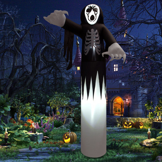 12 Feet Inflatable Halloween Skeleton Decoration with LED Lights