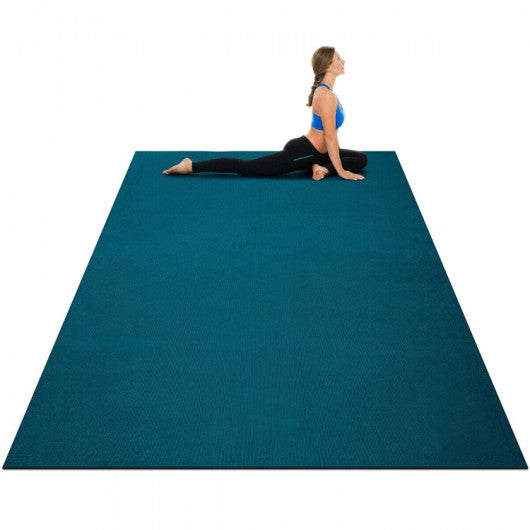 Large Yoga Mat 6' x 4' x 8 mm Thick Workout Mats-Blue