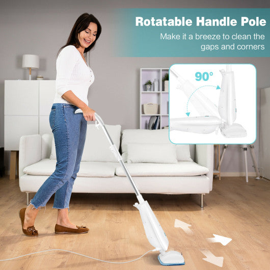 1100 W Steam Mop with Water Tank for Carpet-Gray