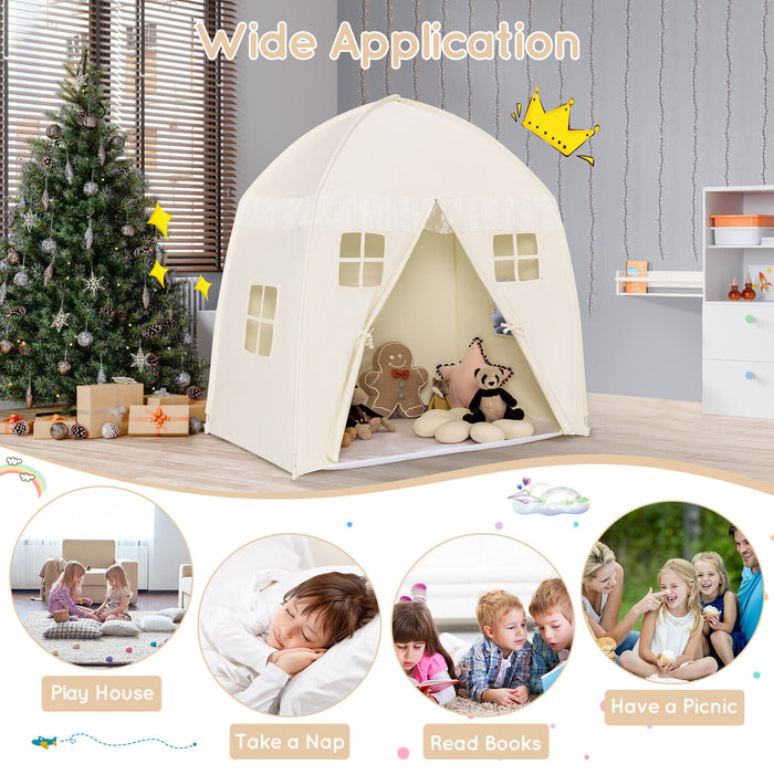 Portable Indoor Kids Play Castle Tent-White