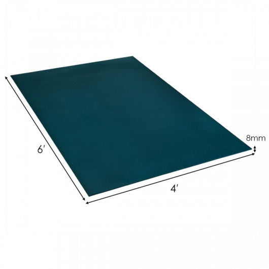 Large Yoga Mat 6' x 4' x 8 mm Thick Workout Mats-Blue