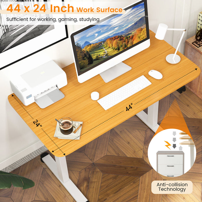 Electric Standing Desk Adjustable Stand up Computer Desk Anti-collision-Natural