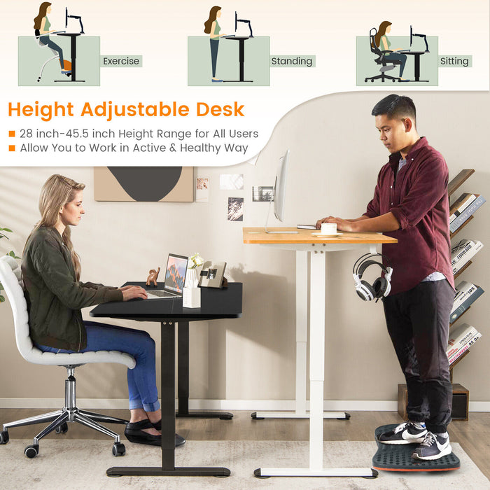 Electric Standing Desk Adjustable Stand up Computer Desk Anti-collision-Black