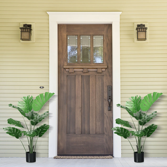 2 Pack Artificial Monstera Deliciosa Tree with 10 Leaves of Different Sizes