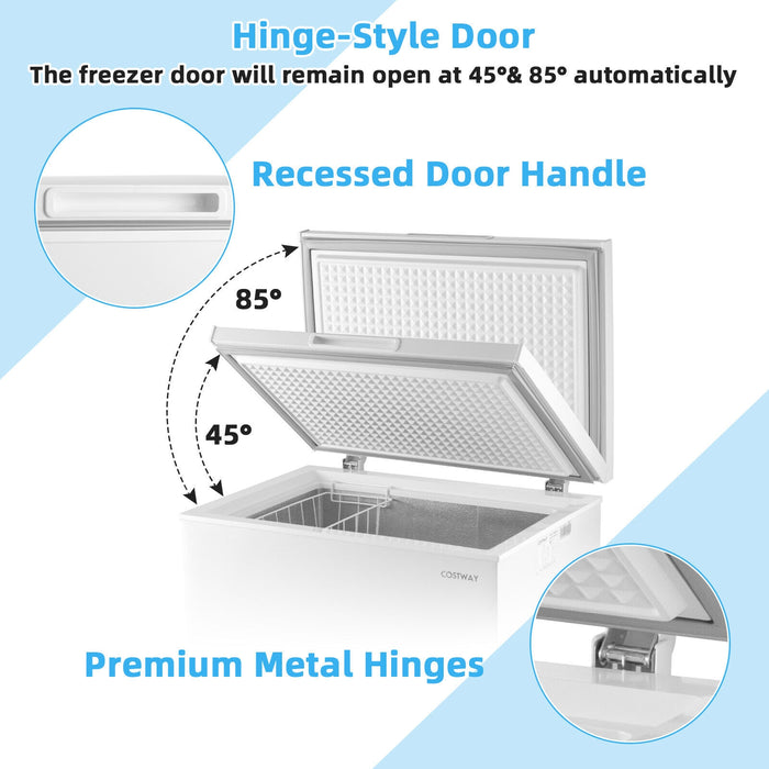 3.5/5 Cu.ft Compact Chest Freezer with Removable Storage Basket-5 Cubic Feet