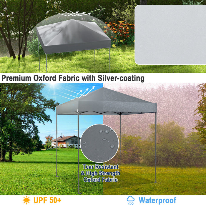 6.6 x 6.6 Feet Outdoor Pop-up Canopy Tent with UPF 50+ Sun Protection-Gray