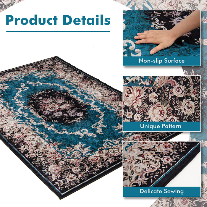 Area Rug with Non-Shedding Surface and Anti-slip Bottom-S