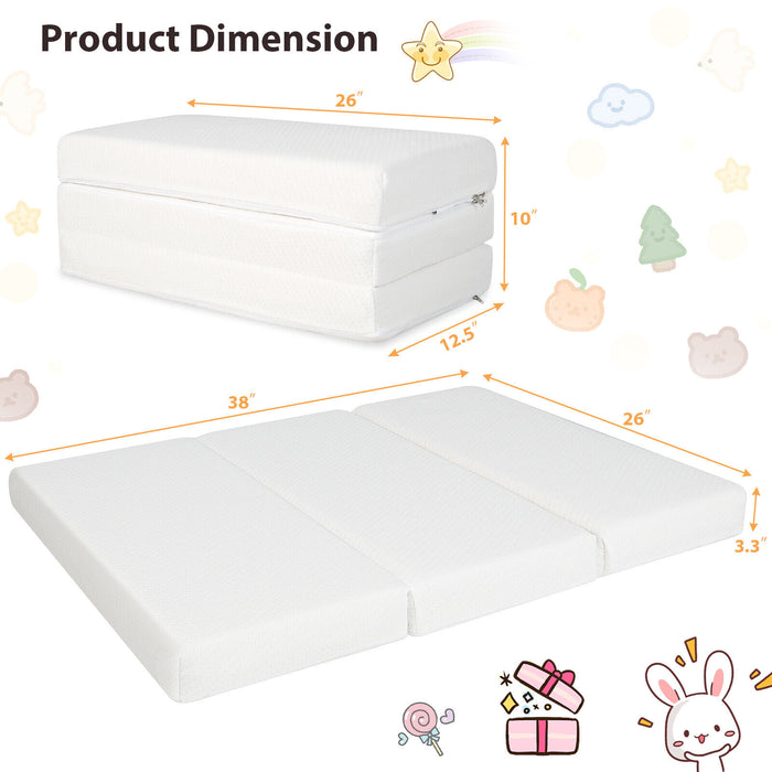 Tri-Fold Pack and Play Mattress with 3 Inch Ultra Soft Foam