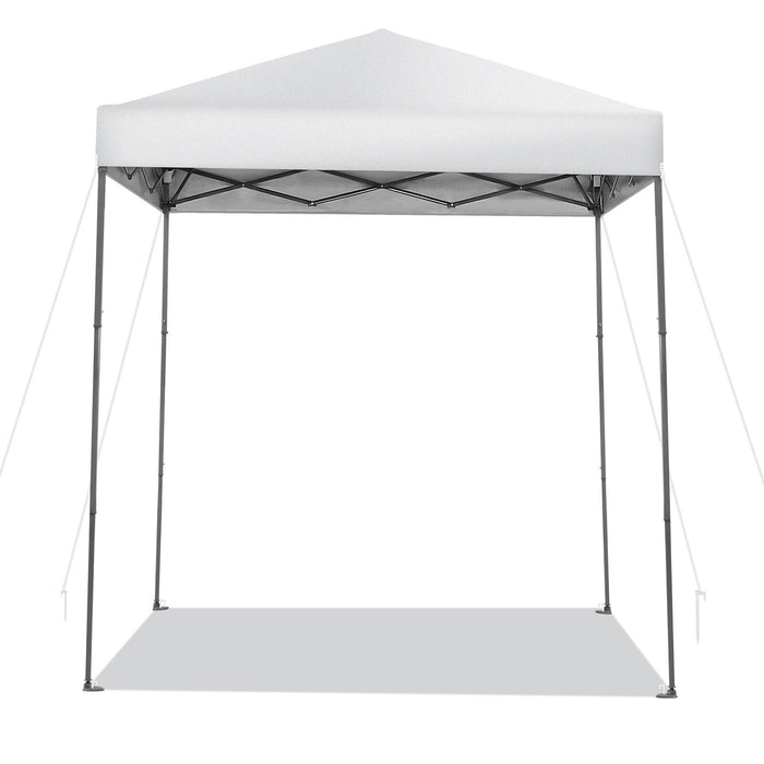 6.6 x 6.6 Feet Outdoor Pop-up Canopy Tent with UPF 50+ Sun Protection-White