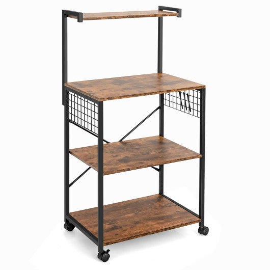 4-Tier Kitchen Bakerâ€™s Rack on Wheels