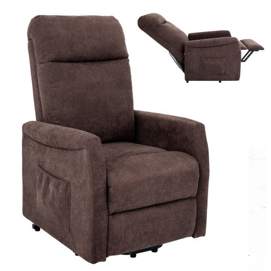 Power Lift Recliner Chair with Remote Control for Elderly-Brown