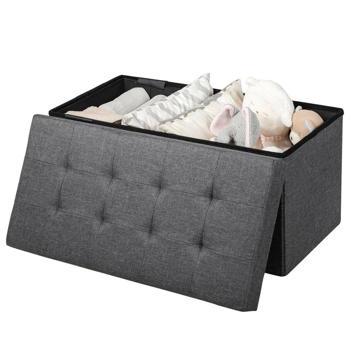 31.5 Inch Fabric Foldable Storage with Removable Storage Bin-Dark Gray