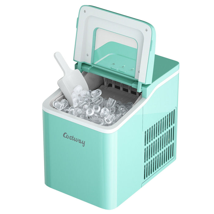 Portable Countertop Ice Maker Machine with Scoop-Green