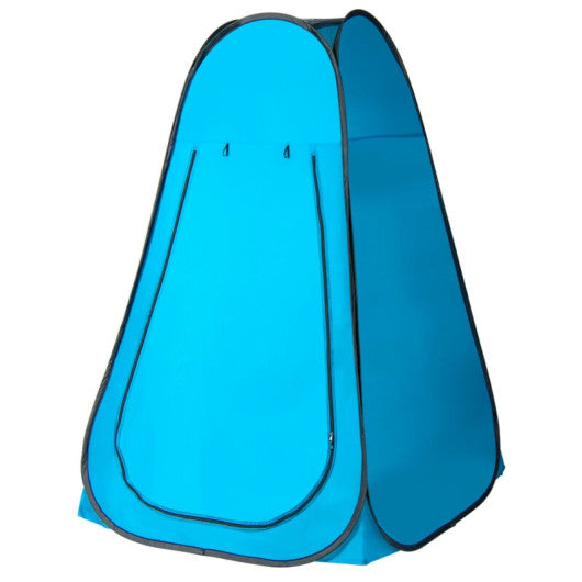 Portable Pop Up Privacy Shower Toilet Changing Room Camping Hiking Tent-Blue