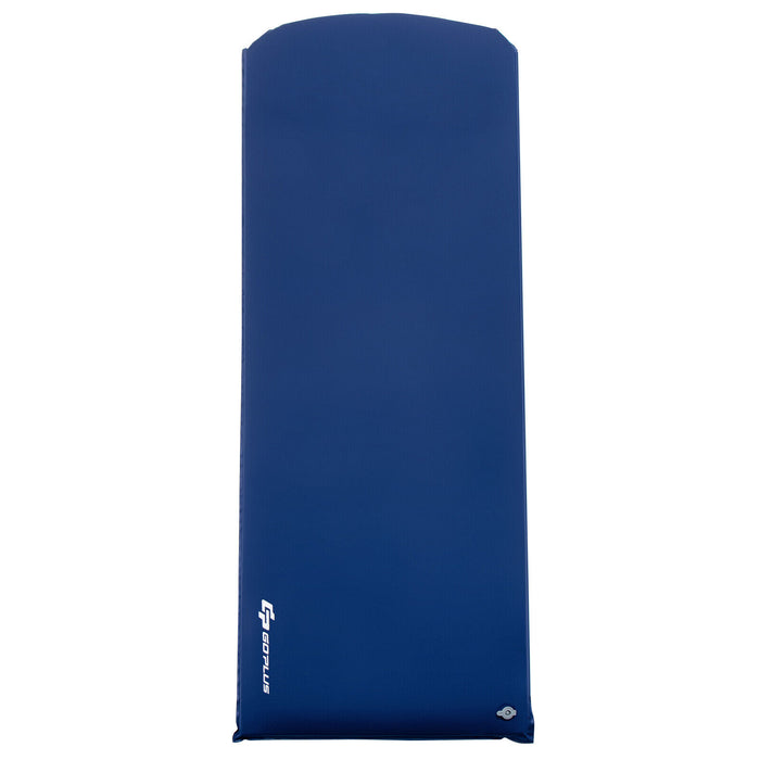 Self-inflating Lightweight Folding Foam Sleeping Cot with Storage bag-Blue