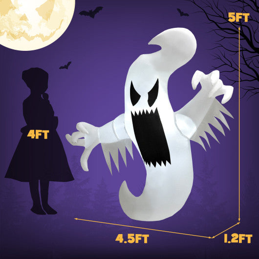 Inflatable Halloween Hanging Ghost Decoration with Built-in LED Lights