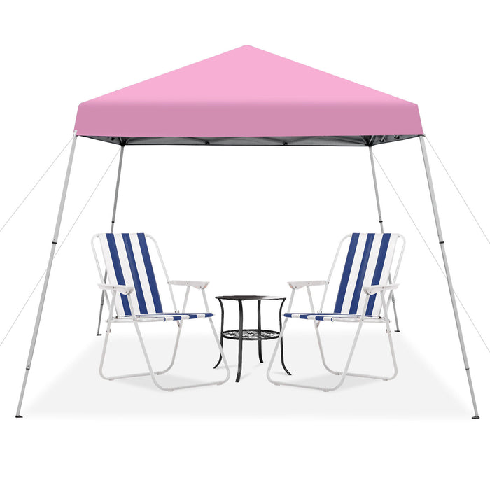 10 x 10 Feet Outdoor Instant Pop-up Canopy with Carrying Bag-Pink