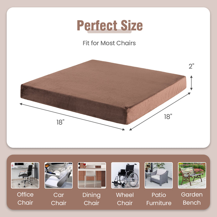 10 Pack Seat Cushions Gel Memory Foam for Back-Brown