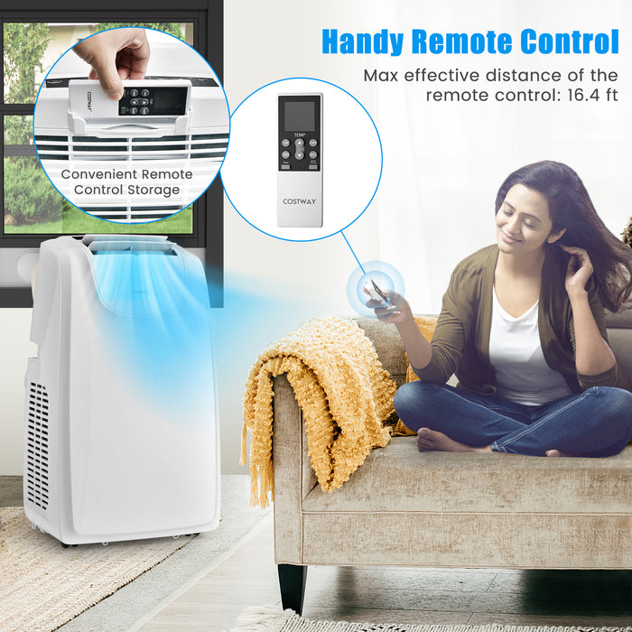 11500 BTU Dual Hose Portable Air Conditioner with Remote Control-White