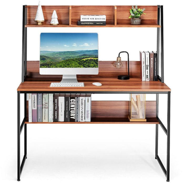 47-Inch Computer Desk Writing Study Table Workstation-Coffee