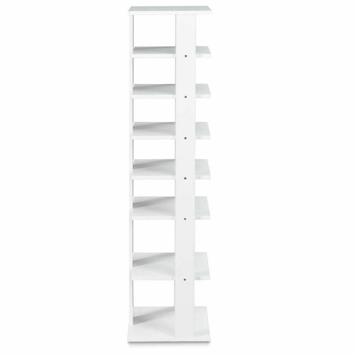 Wooden Shoes Storage Stand 7 Tiers Shoe Rack Organizer Multi-shoe Rack Shoebox-White