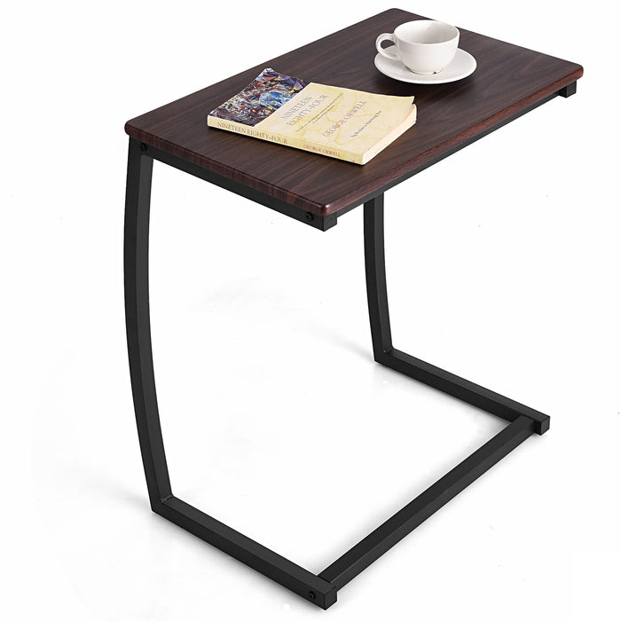 Steel Frame C-shaped Sofa Side End Table-Coffee