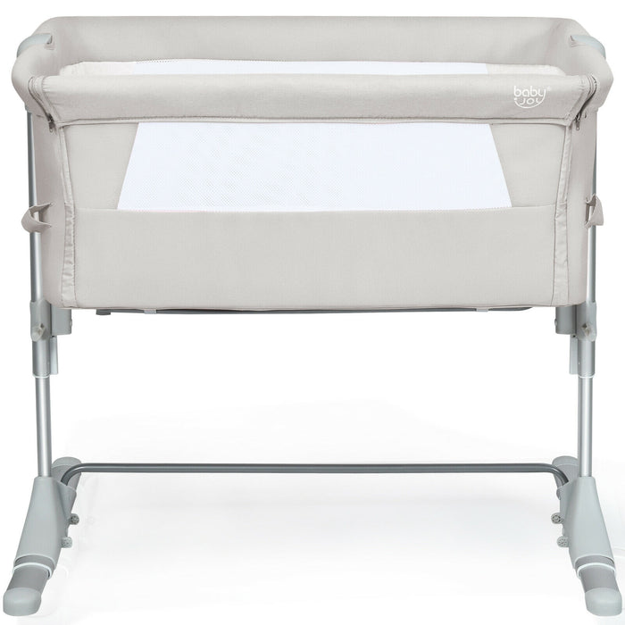 Travel Portable Baby Bed Side Sleeper  Bassinet Crib with Carrying Bag-Beige