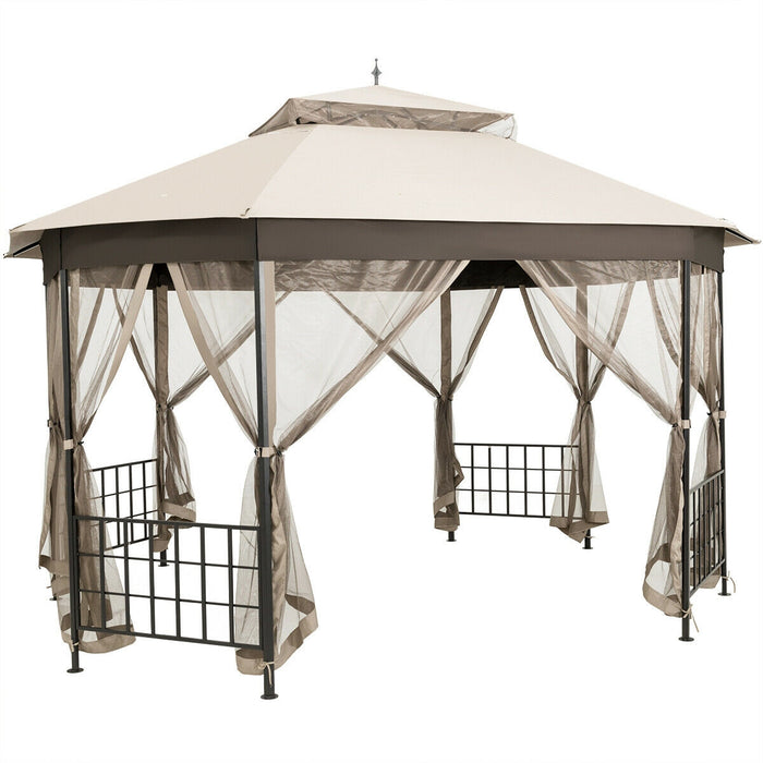 10â€™x 12â€™ Octagonal Patio Gazebo-Beige