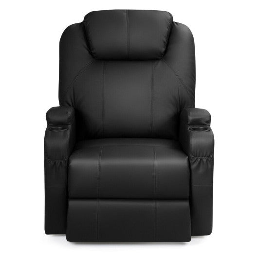 Power Lift Recliner Chair with Massage and Heat for Elderly with Remote Control-Black