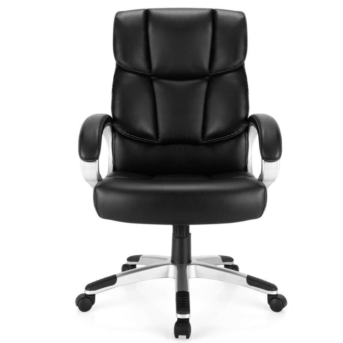 Big and Tall Adjustable High Back Leather Executive Computer Desk Chair