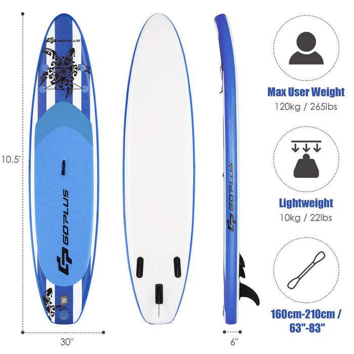 10.6 Feet Inflatable Paddle Board with Carry Bag