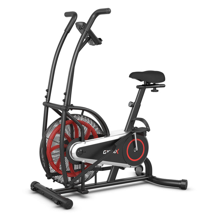 Upright Air Bike with Unlimited Resistance-Black