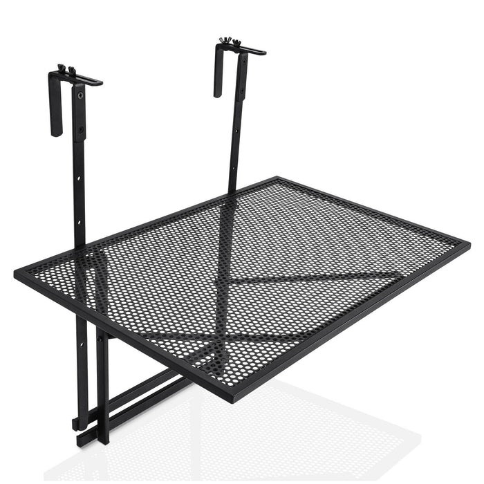 Railing Folding Table with 5-Level Adjustable Heights