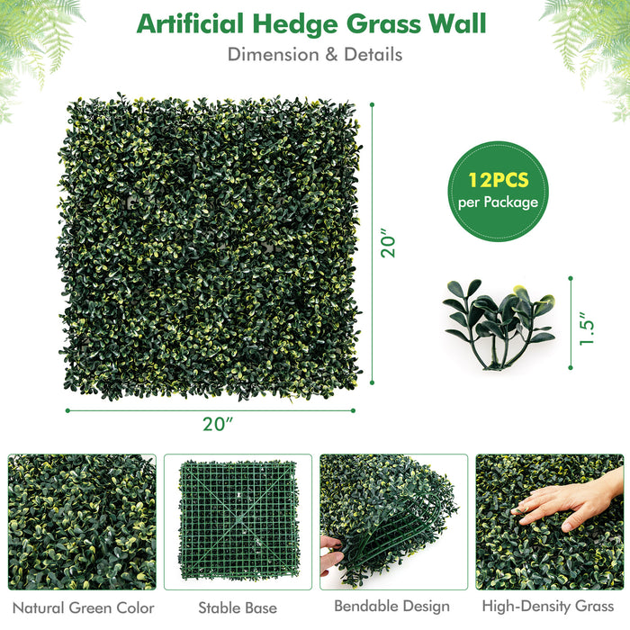 12 Pieces Artificial Peanut Leaf Hedges Panels