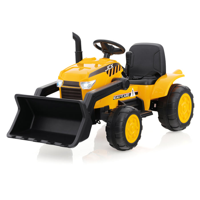 12V Kid's Ride on Excavator with Adjustable Digging Bucket-Yellow