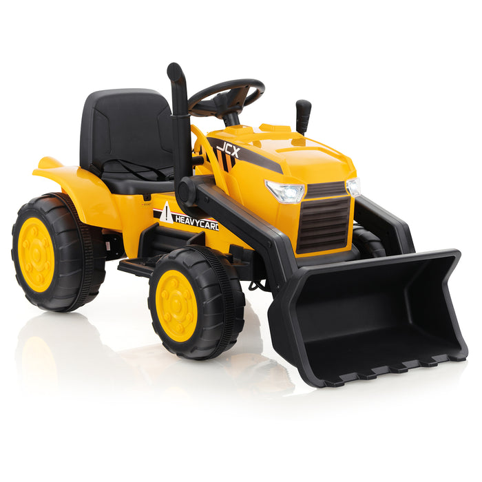 12V Kid's Ride on Excavator with Adjustable Digging Bucket-Yellow