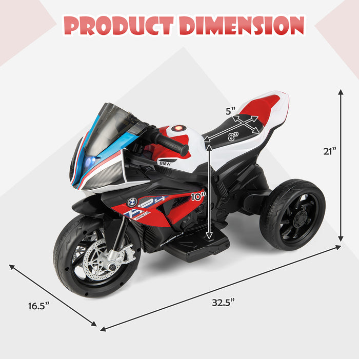 12V Licensed BMW Kids Motorcycle Ride-On Toy for 37-96 Months Old Kids-Red