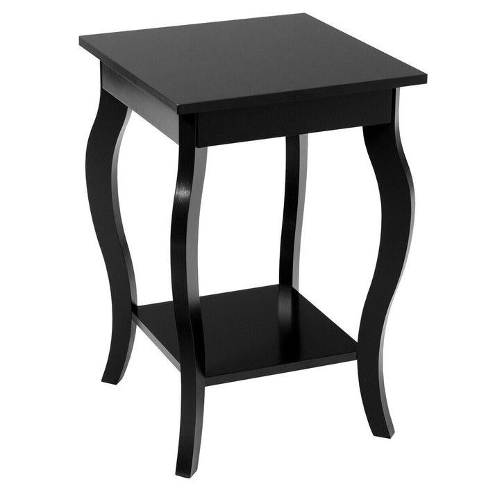 Accent Sofa End Side Table-Black