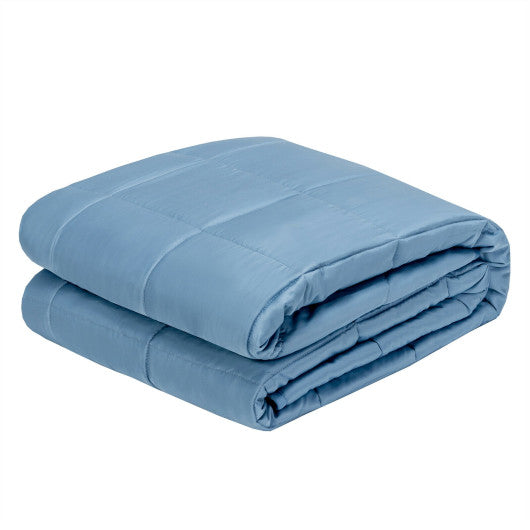 48 x 72 Inch Heavy Weighted 20lb Natural Bamboo Fabric Blanket-Blue