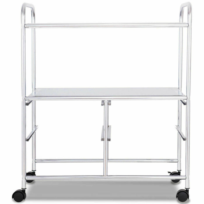 Mobile 4 Drawers Shelves Rolling Storage Cart Rack-Transparent Multicolor