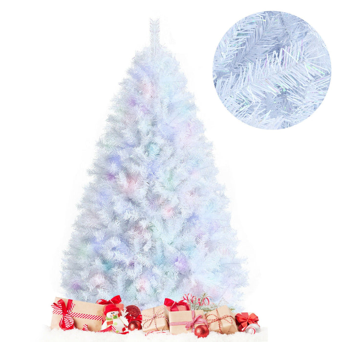 6 Feet Iridescent Tinsel Artificial Christmas Tree with 792 Branch Tips