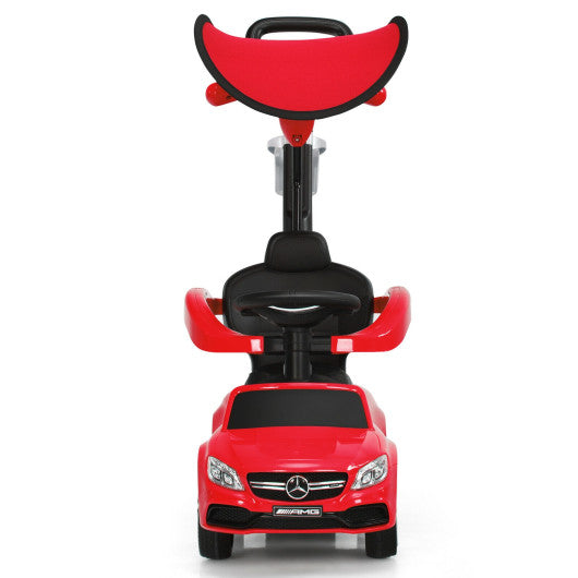 3-in-1 Mercedes Benz Ride-on Toddler Sliding Car-Red