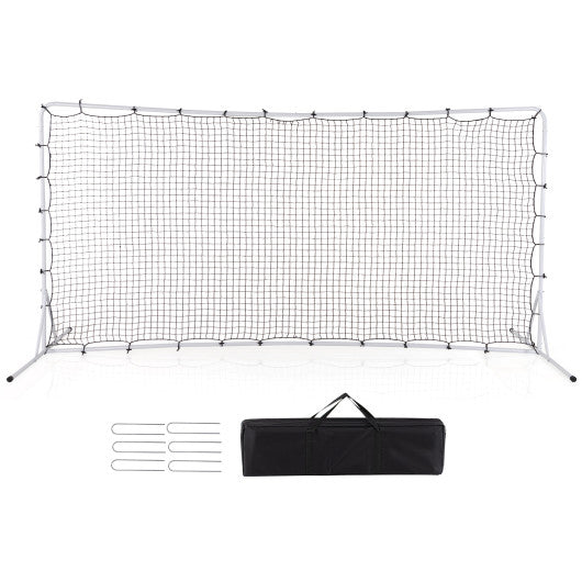 12 x 6 Feet Soccer Rebounder Net with All Weather Net-White