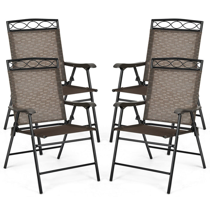 Set of 4 Patio Folding Chairs