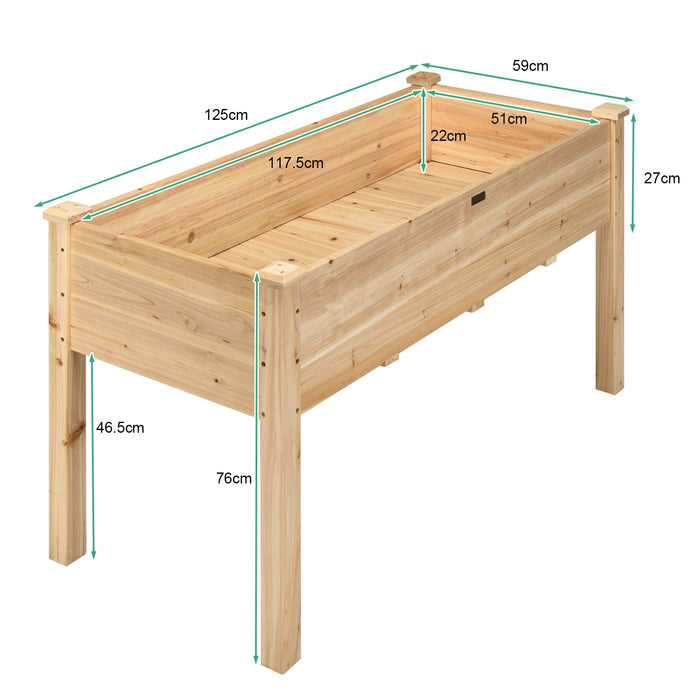 49â€™â€™ x 23â€™â€™ x 30â€™â€™  Wooden Raised Vegetable Garden Bed